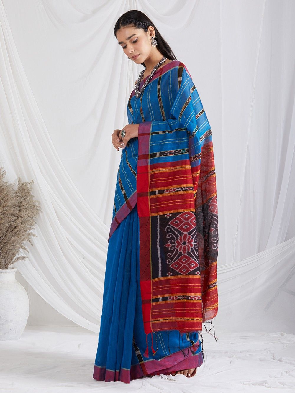 NEEL KANTH: Handloom cotton silk Sambhalpuri Ikat saree - SIMPLY KITSCH