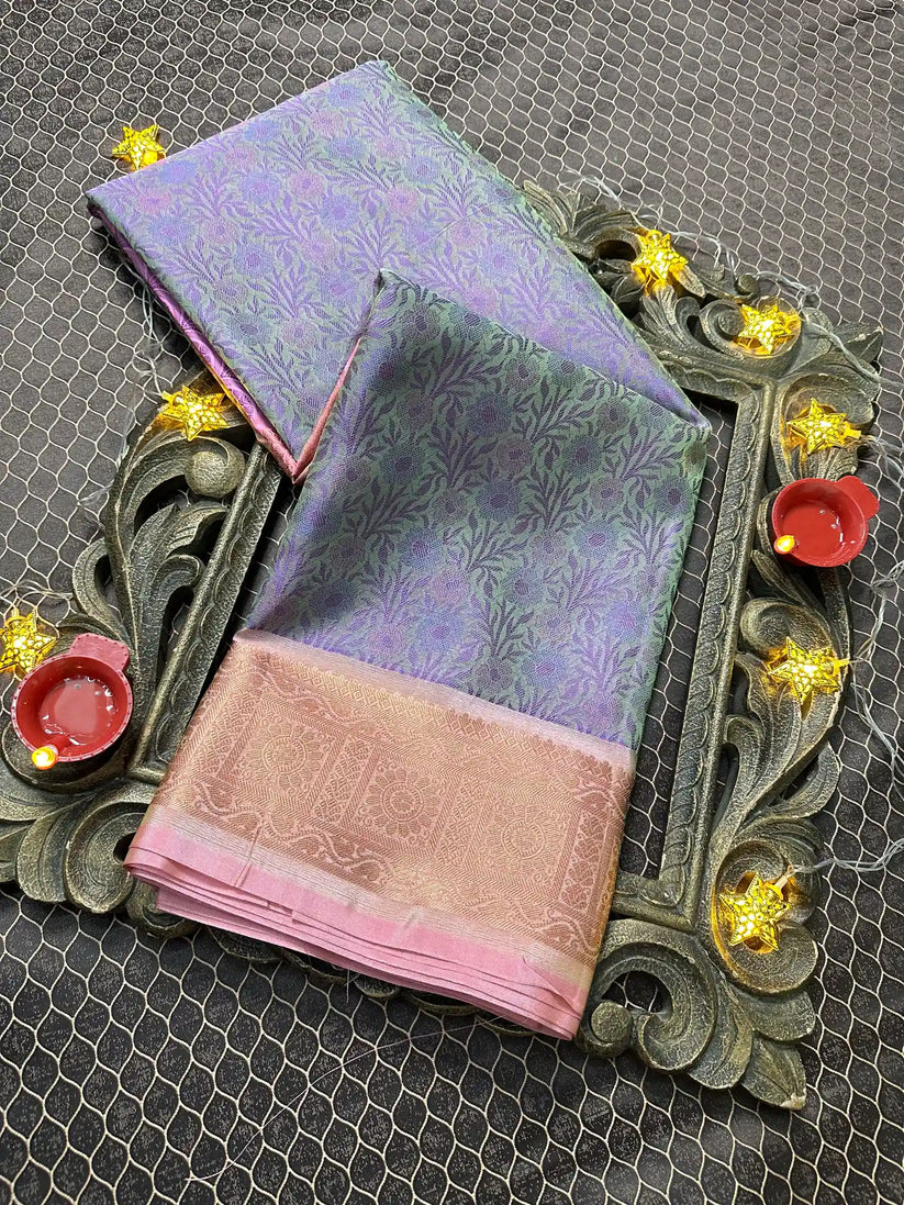 BAAGH: Banarsi Silk saree with zari weaving. - SIMPLY KITSCH