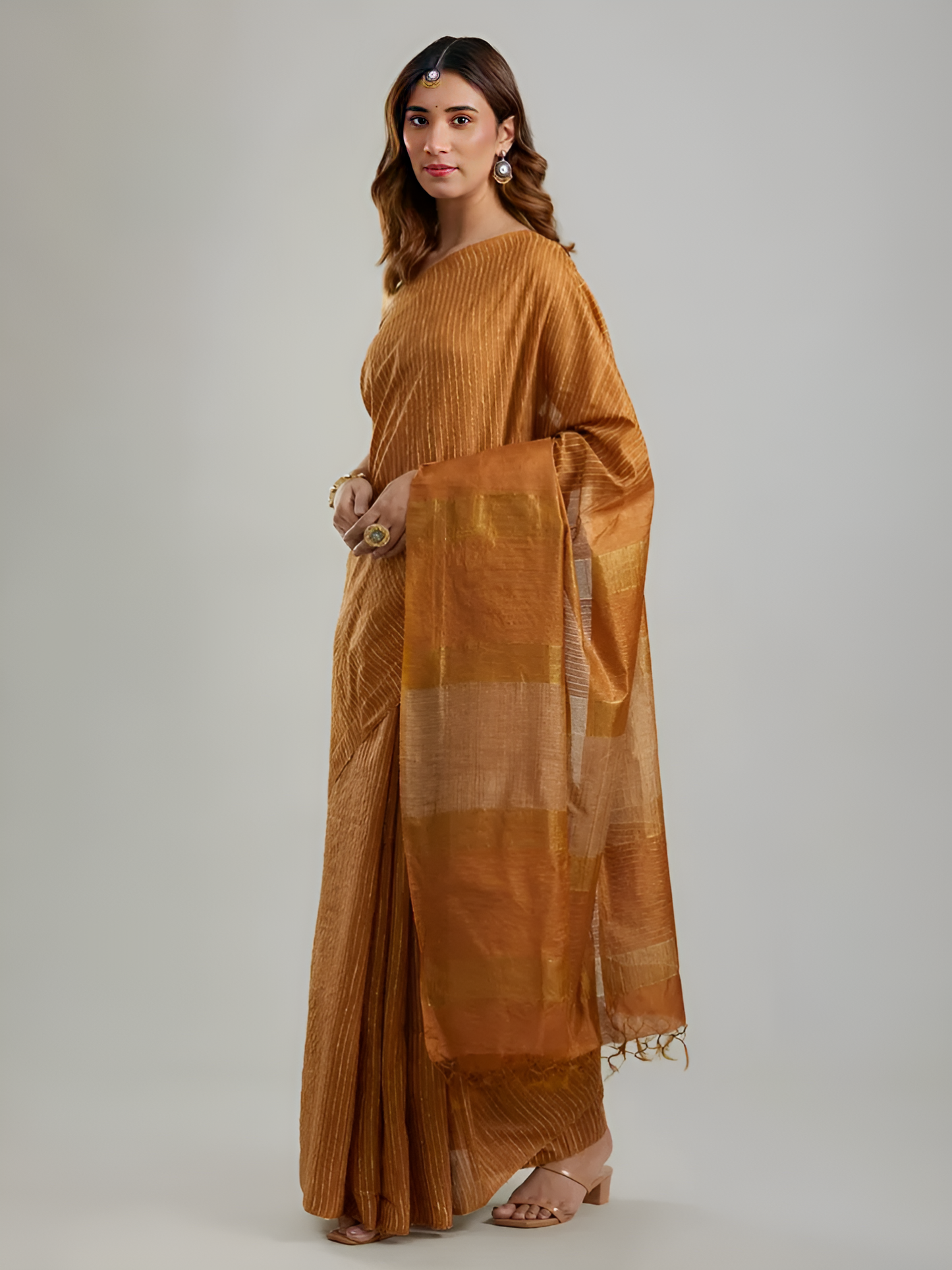 KESAR: Handwoven Bhagalpuri silk zari saree - SIMPLY KITSCH