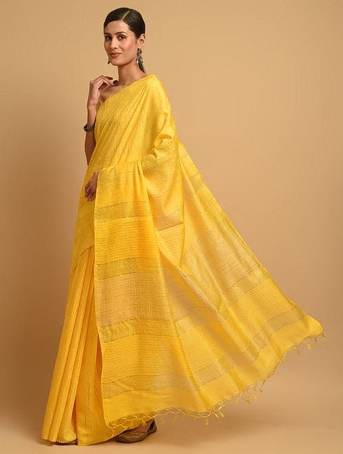 SARSOON: Handwoven Bhagalpuri silk zari saree - SIMPLY KITSCH